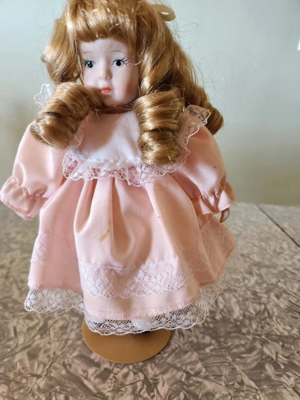 Porcelain-Style Doll in Pink
